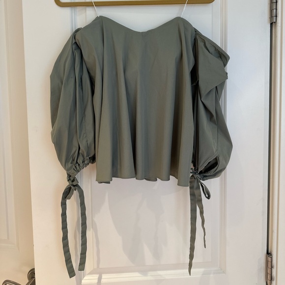 Caroline Constas army green Gabrielle top. Excellent condition! - Picture 3 of 4